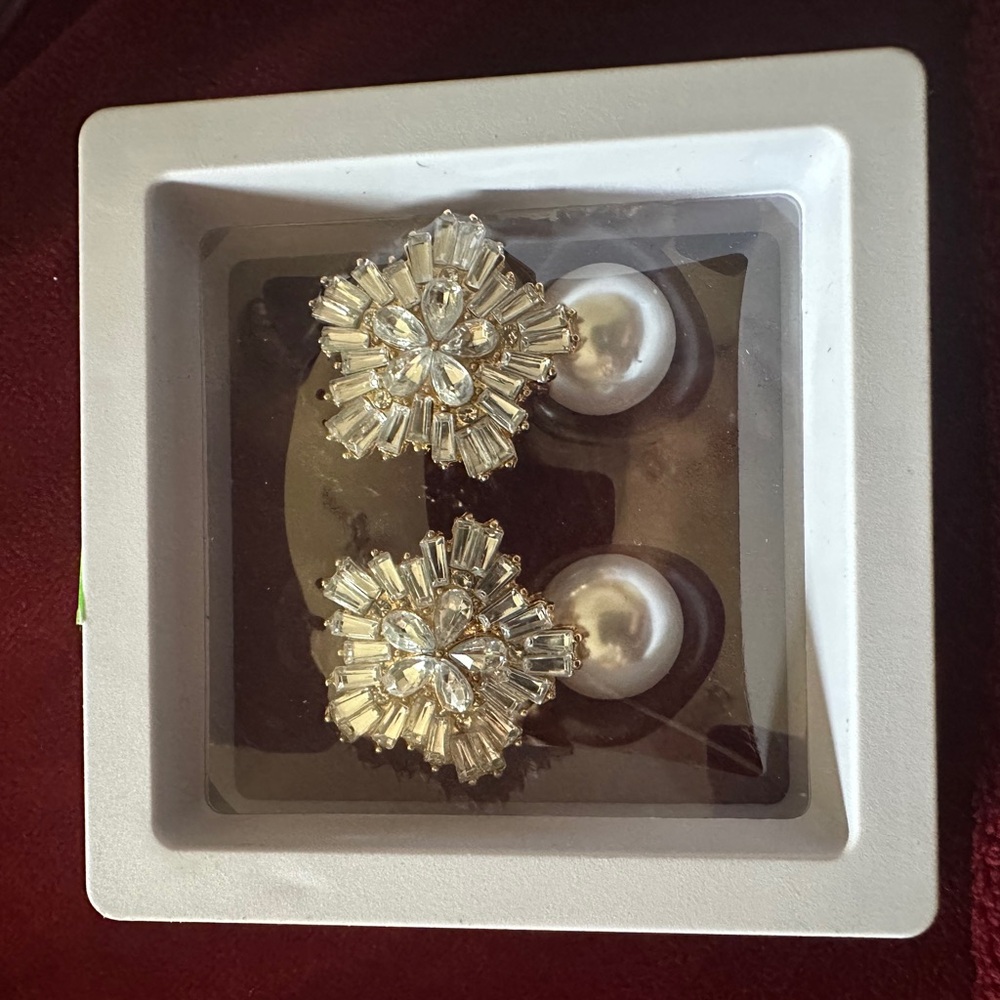 Elegant Crystal Flower Earrings